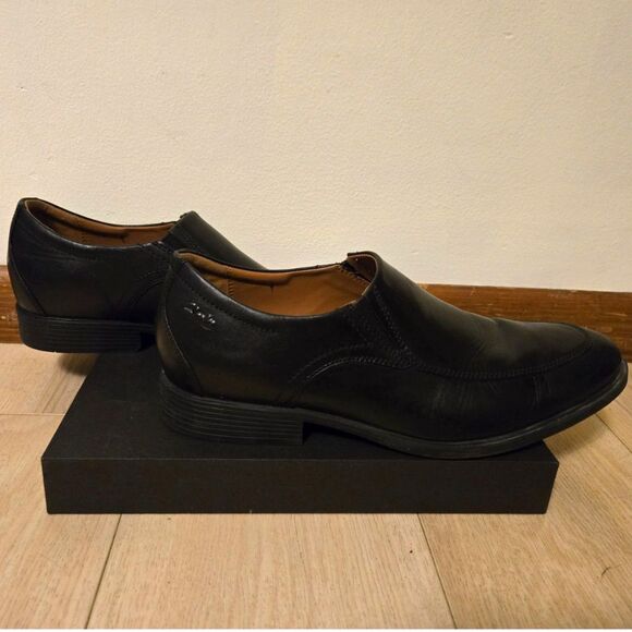 Clarks Men's Whiddon Step Black Leather Loafer US Sz 11 Great Preowned Condition - Picture 4 of 9